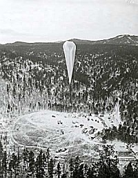 Lunch of the Explorer II balloon from the Stratobowl