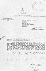 Facsímil de la carta recibida del CNES por Demaría