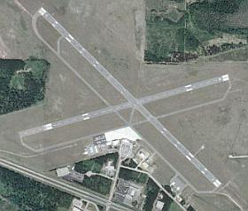 Aereal view nowadays of the Bemidji Regional Airport