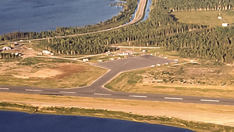 Aerial view of the airport Circa 1962