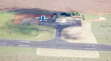 Vista aerea del aeródromo de Nova Ponte gentileza de Nilton B. Renó