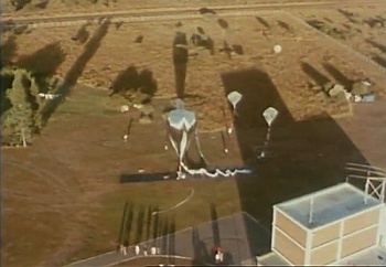 Preparing a MIR balloon launch from Paardefontein, circa 1980