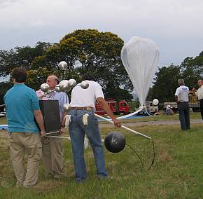 View of the first launch from the UFSM campus