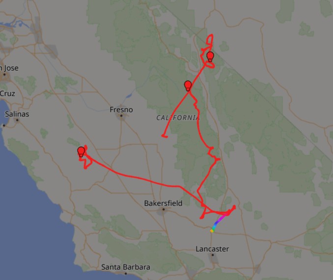 Multiple Thunderhead launches over California