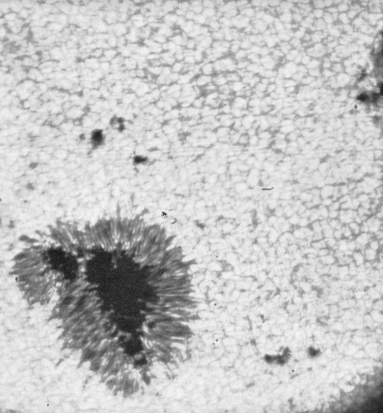 Another image obtained in Flight B. This time we can see in details a sunspot