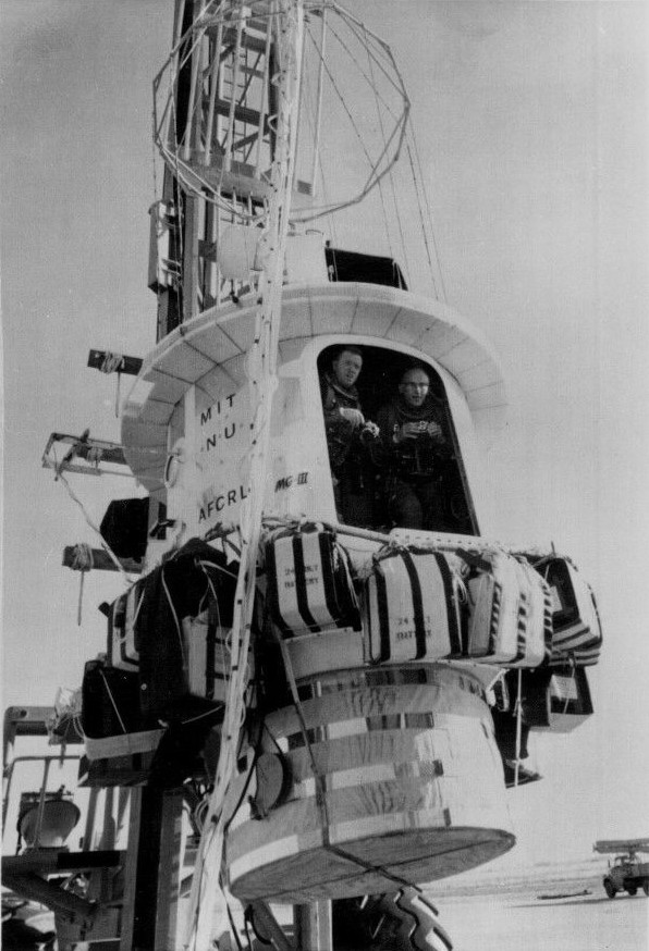 Kittinger and White entering in the STARGAZER gondola