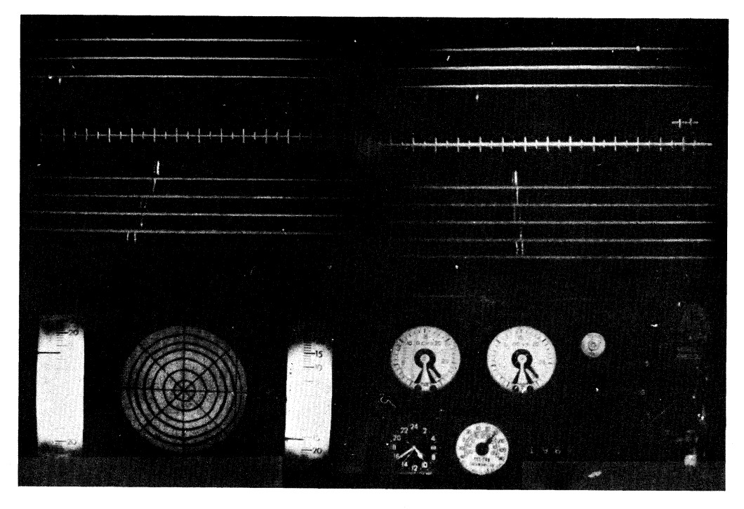A typical event recorded in the spark chamber during the exposure of the detector to cosmic gamma rays