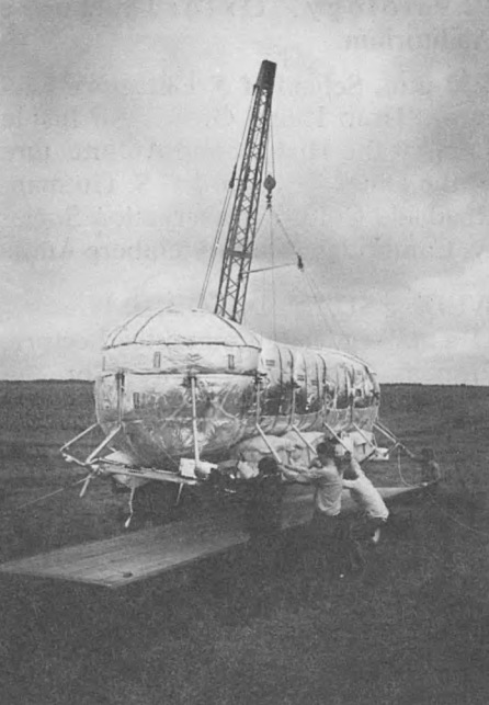 The landing site of the payload after the balloon burst