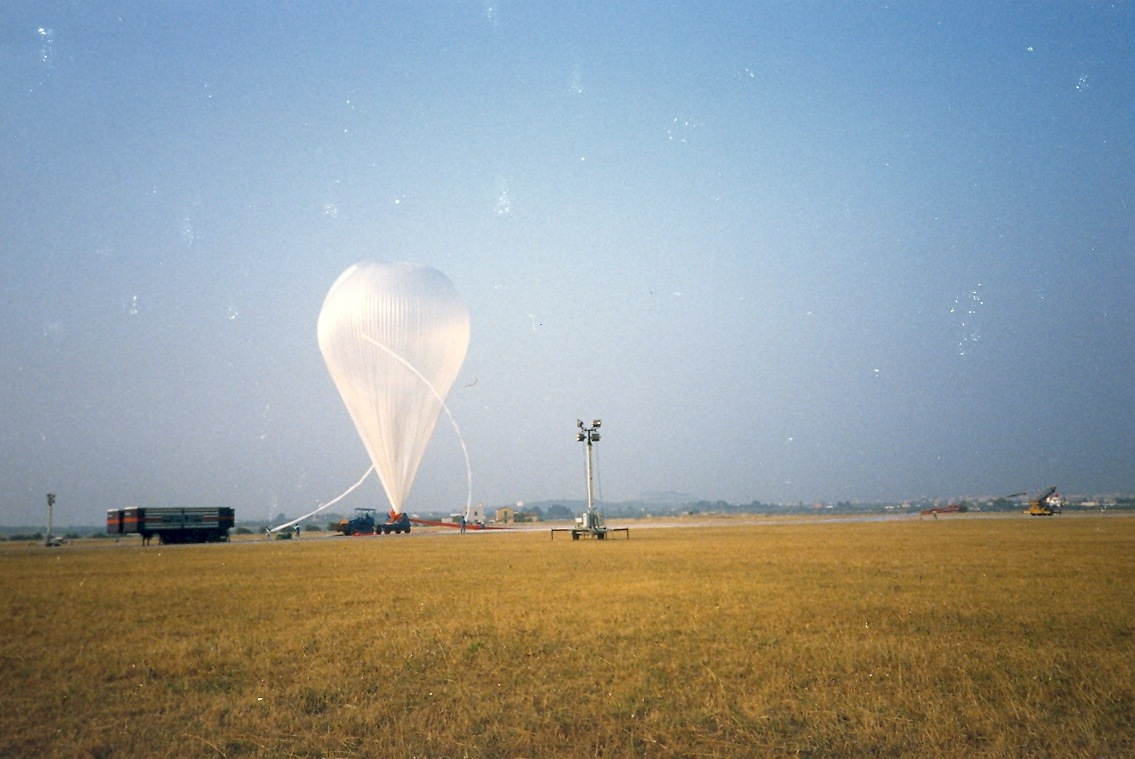 Image of the launch of the THEMIS mission in 1987. Curated and provided by Prof Mike Yearworth, University of Southampton 1982-1990