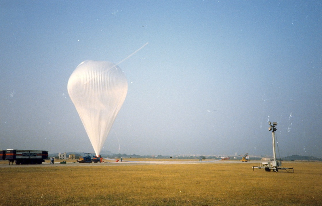 Image of the launch of the THEMIS mission in 1987. Curated and provided by Prof Mike Yearworth, University of Southampton 1982-1990
