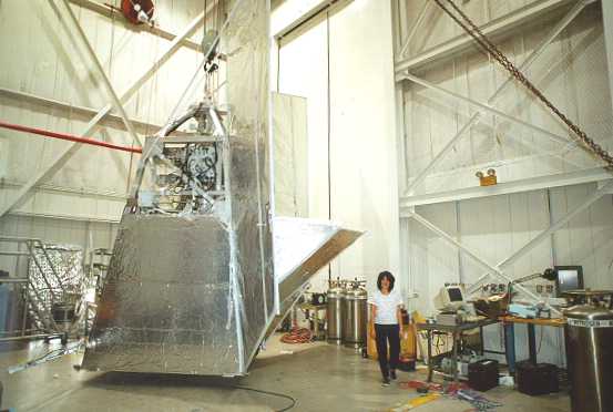 The BOOMERANG payload in the integration hangar in Palestine