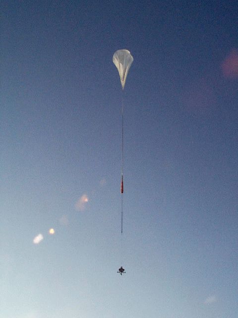 Balloon's initial ascent phase