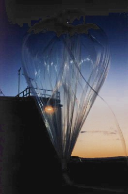 Balloon inflation on the Evening of April 23, 1998.
