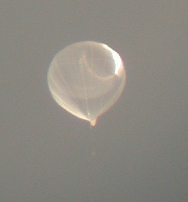 The balloon seen trough a telescope