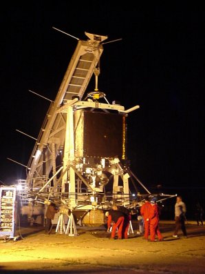 The PRONAOS payload being transported to the launch pad.