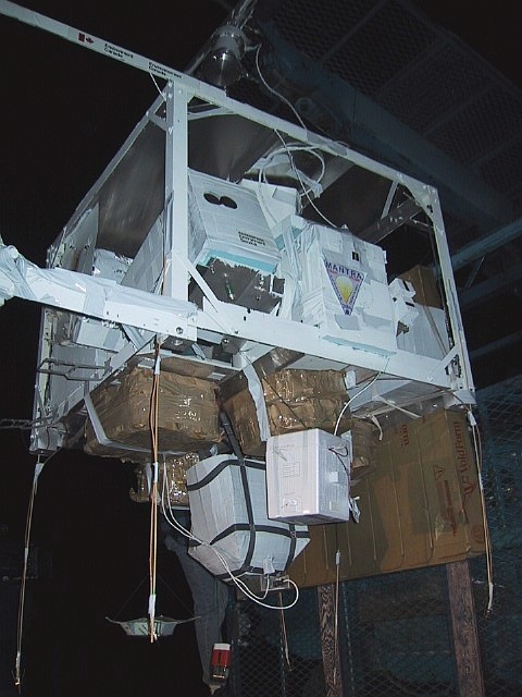 Detailed view of the gondola ready for launch
