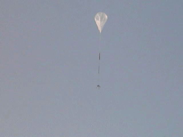 Another view of the ascent phase of the balloon