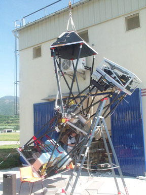 Testing the telesope prior to flight