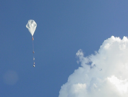 The 3SF balloon climbing.