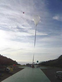 Balloon launch from Sanriku