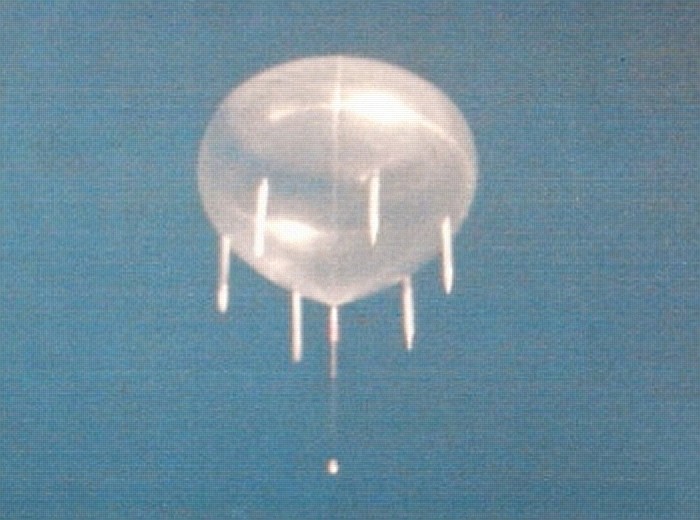 View of the balloon at float as seen using a telescope
