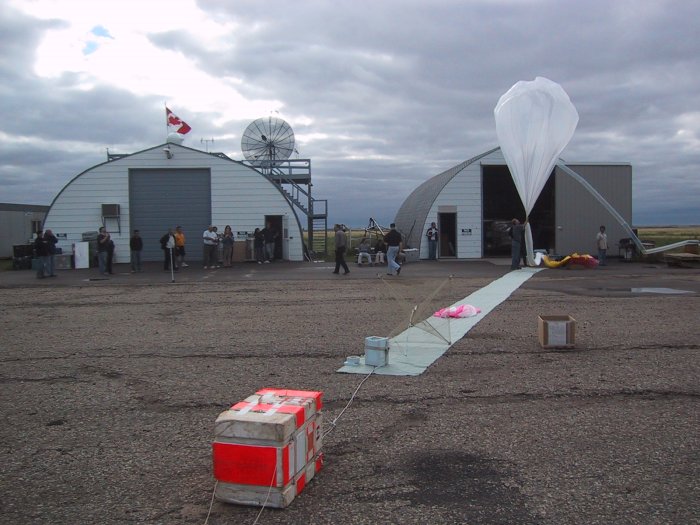 View of the flight line. In the foreground the SAOZ instrument