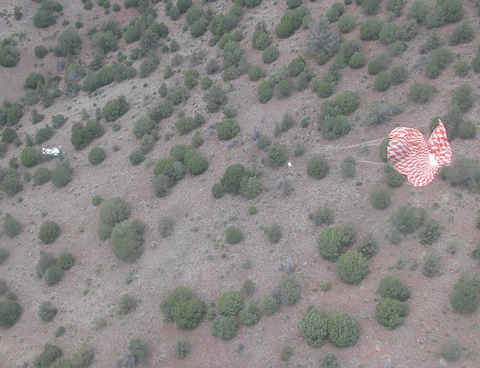 Aerial view of the landing site
