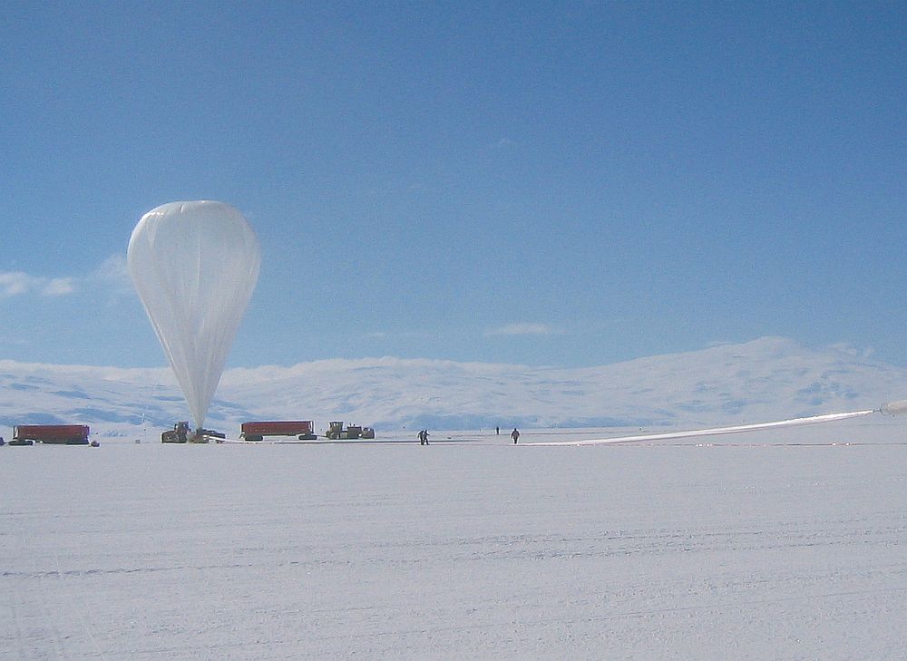 View of the BLAST balloon fully inflated