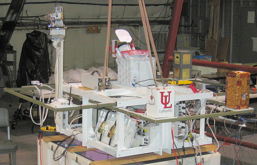 View of the gondola before the 2009 HASP flight (Image: HASP team)