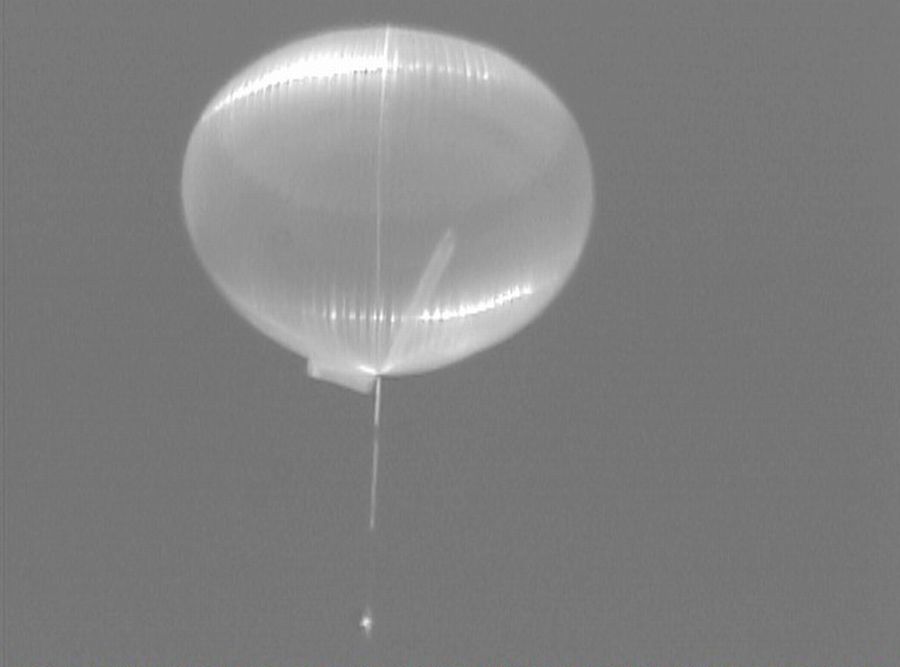 View of the balloon just after reach float altitude (Image: Dr. Greg Guzik)
