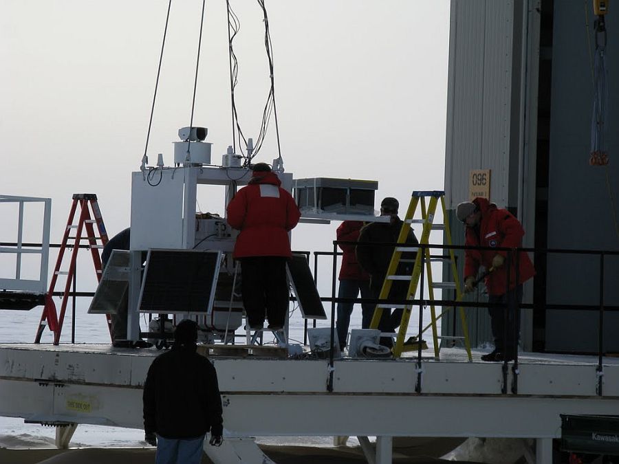 Preparing the payload. It consisted mainly of cameras and sensors to closely monitoring the balloon during the flight