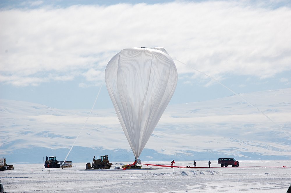 The superpressure balloon almost fully inflated (Picture Matt Truch)