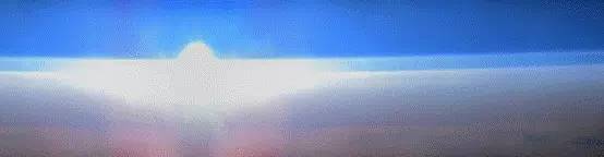 The sunrise taken by one onboard camera during the flight
