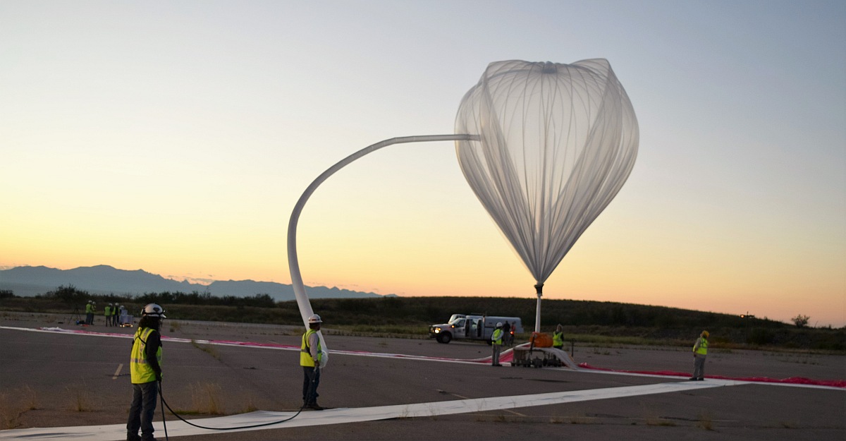 The balloon being inflated (Image: World View)