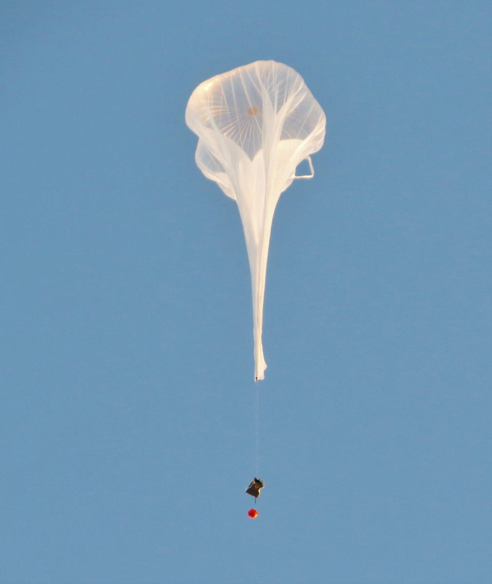 The balloon ascending (Image: NASA FOP)