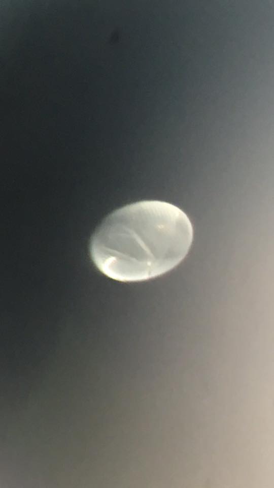 Image of the balloon taken by Barry Powell near Sioux Falls