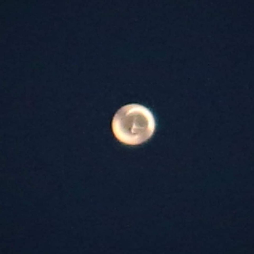 View of the balloon taken by George Stern, from Traverse City, Michigan on June 28