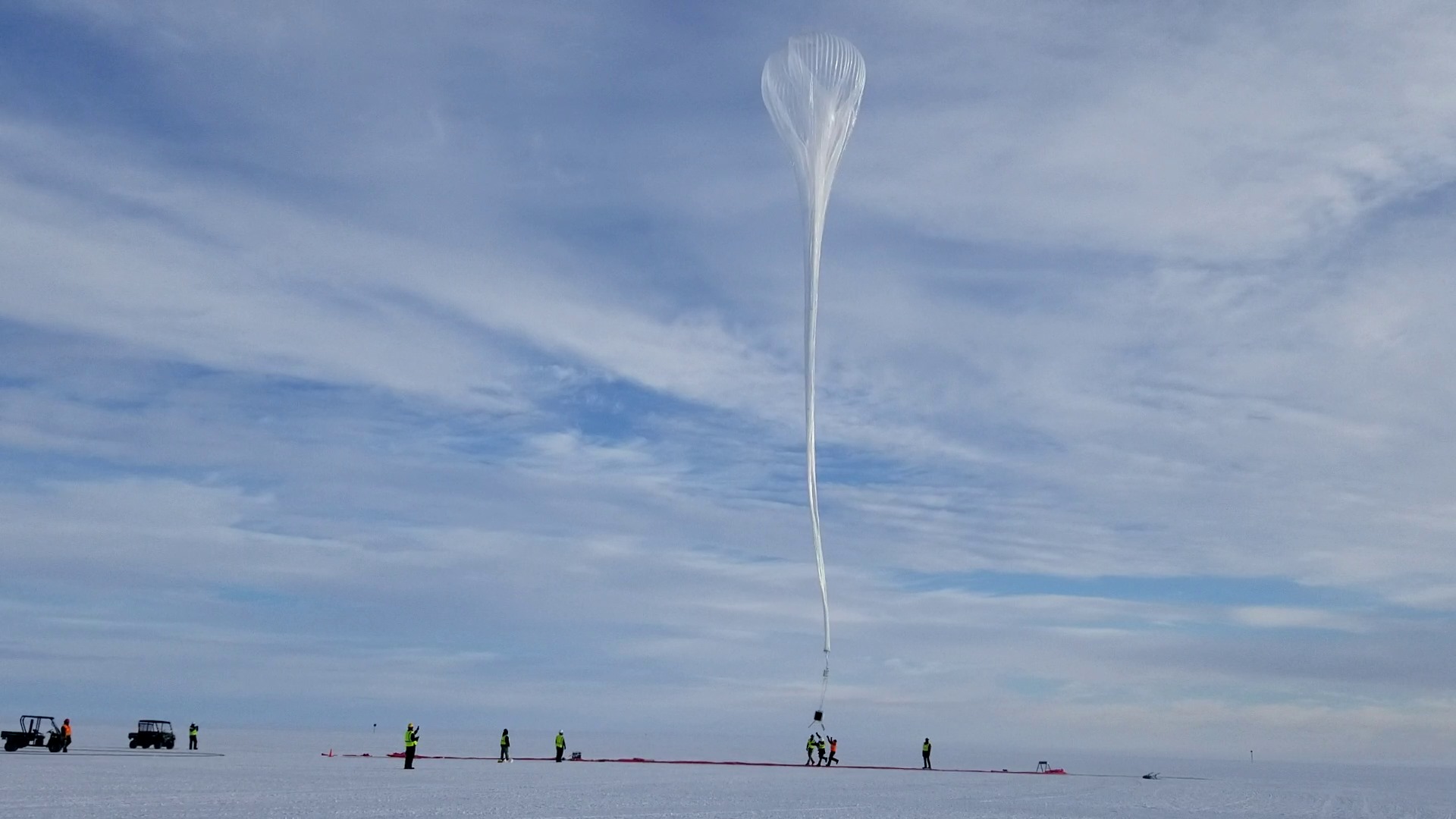 Launch of TRAVALB-2 super-pressure balloon on Dec.29 (Image: Garrison Breeding via Ross Hays)