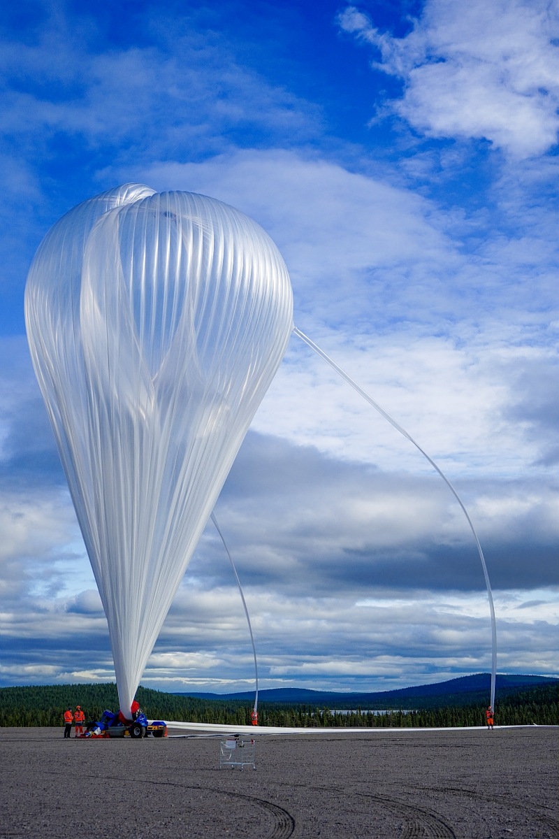 Inflation of the 402z balloon (Image: CNES/PRODIGIMA/GABORIAUD Romain, 2021)