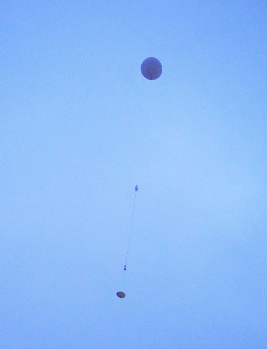 Balloon release in early morning at Taiki  (Image: ISAS/JAXA)