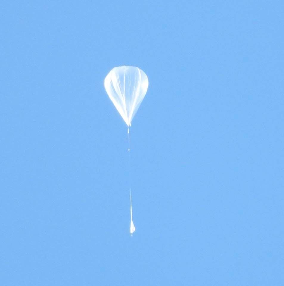 Picture of the CALASET balloon taken by Susan Purvis