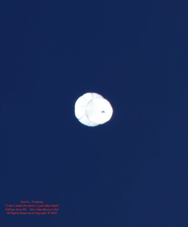Image of the balloon obtained by David Tremblay from Alto, NM