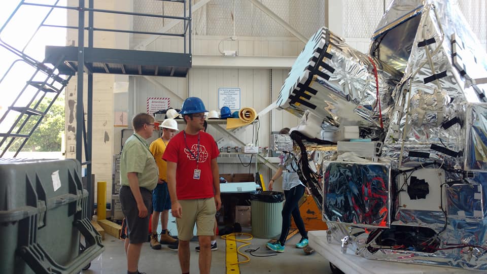 Starting the post-flight disassembling of the SuperBIT telescope (Image: Susan Netterfield)